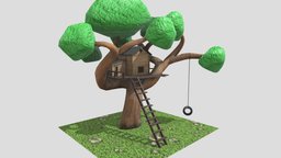 Tree House treehouse, nature, substancepainter, substance, maya, house