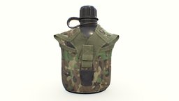 3D Military Bottle army, props, props-assets, armywar, army-gear, modeling, 3d, texture, model, military, bottle