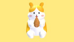 Cute toy of hamster (LP) cute, white, toy, mouse, fun, pet, animals, toys, play, furniture, eating, pink, decor, hamster, yellow, pets, toyart, yelow, 2048, low-poly-model, lowpolymodel, 2048x2048, animals-creatures, almond, hamsterley, almonds, low_poly, low-poly, lowpoly, low, animal, decoration, black, animaltoy, almonds-nut, hamsters, 2048x, hamster-furniture, hammster, "toyshamster"