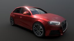 Audi A3 Sportback audi, automotive, engine, sportback, maya, 3d, 3dsmax, car