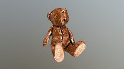 Old Bear Toy bear, toy, puppet, soft, play, teddybear, old, furry, character, low-poly, game