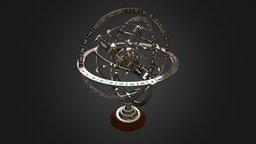 Armillary Sphere vray, globe, textures, materials, earth, sphere, obj, detailed, stars, fbx, metal, max, mental, circles, cgaxis, armillary, 3d, model, 3ds, interior, c4d