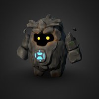 Summit Chasers cute, small, golem, crystal, polypaint, stone, zbrush, rock