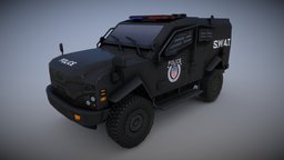 Oshkosh Sand Cat SWAT (BLACK) police, vfx, armored, van, transport, sandcat, oshkosh, swat, game-ready, lapd, low-polly, game-model, low-poly, game, car