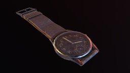 Old Wrist Watch DH uv, ww2, soldier, visualization, vintage, equipment, 4k, germany, old, dh, texture, watch