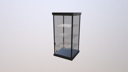 Glass Cabinet storage, shelf, lock, metal, cabinet, rubber, organization, glass, pbr, glass-shelf, display-shelf, glass-cabinet