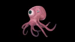 Alien octopus octopus, squid, beach, alien, wierd, subnautica, disgusting, slimy, subnautica-fan-model, substancepainter, blender, creature, sea