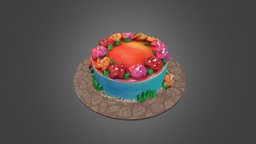 cake colors food, cake, flowers, cream, colors, dessert, biscuit, biscuit-cake, texture