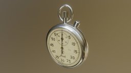 Agat stopwatch prop, high-poly, props, ussr, stopwatch, 3d-model, soviet-union, agat, 3dmodel, textured, highpoly, midlepoly