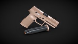 Sig Sauer P320-M18 handgun, sig, pistol, handguns, weapon-3dmodel, sauer, pistol-handgun, military-equipment, sigsauer, militaryweapon, weapons, military, handgun-ammo, p320-m18, sigsauerp320