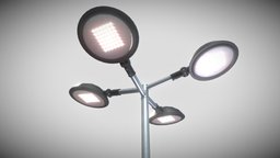 Street Light 15 v.9 (5m) (Pole 2) lamp, led, exterior, urban, metal, streetlight, game-ready, citylight, 3dhaupt, pbr, lowpoly, sci-fi, futuristic, street, light, electrical-light-sources, light-emitting-diodes, sci-fi-city-lamp, blender-29