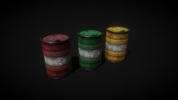 Barrel  Game-ready barrel, atomic, explosive, toxic, game-ready, radioactivity