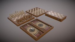 Chess & Backgammon & Checkers GameReady Props backgammon, gamedev, props, game-ready, chessboard, checkers, game-asset, props-assets, environment-assets, draughts, props-game, props-assets-environment-assets, lowpoly, gameasset, chess, gameready
