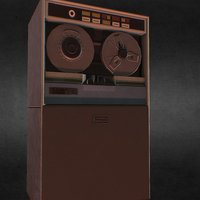 IBM 7330 Magnetic Tape Storage computer, tape, drive, vintage, retro, ready, magnetic, old, ibm, substance, game, pbr, lowpoly