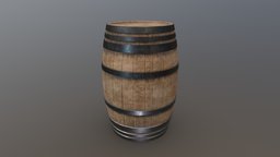 Old Wooden Barrel wooden, barrel, wine, prop, vintage, old