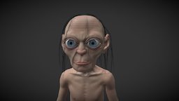 Gollum gollum, lotr, hobbit, 3dcharacter, lordoftherings, 3d-model, tolkien, creaturedesign, smeagol, lords_of_the_rings, creature