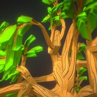 Lowpoly Fantasy Cartoon Game Tree 01 trees, tree, plant, forest, plants, park, vegetation, nature, jungle, lowpoly-3dsmax, broadleaves, low-poly, game, lowpoly, gameready