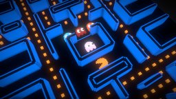 Pac-Man Level (Namco) (NES) arcade, level, nes, original, map, pacman, namco, maze, pac-man, voxel, pixel