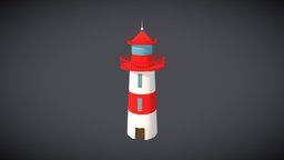 Low-Poly Lighthouse lighthouse, low_poly, low-poly