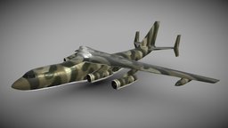 Transport plane transport, ready, game-ready, game-asset, low-poly-model, military-vehicle, baked-textures, millitary-aircrafts-airport, low-poly, game, low, poly, model, plane