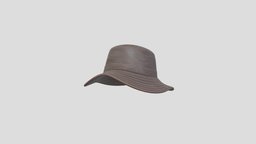 Prop086 Leather Bucket Hat hat, bucket, leather, cap, prop, vintage, fashion, protection, sun, captain, headgear, accessory, head, headdress, costume, wear, cartoon, clothing
