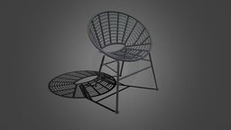 Shell outdoor Dining Chair office, room, modern, wooden, restaurant, people, housing, furniture, outdoor, arch-viz, architecture, lowpoly, chair, house, home, building, interior
