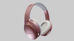 BOSE QC35 wireless headphone high poly music, headset, wireless, sound, bose, headphone, audio, head, bluetooth, quiet, earphone