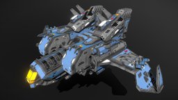Scifi Fighter Longbow fighter, starship, game-ready, pbr, lowpoly, scifi, ship, space, spaceship