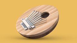 Thumb Piano instrument, prop, decor, percussion, unity3d-blender3d-lowpoly-gamedev, knick-knacks, decoration, ue4ready