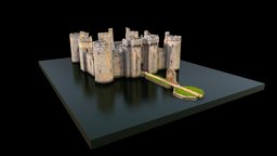Bodiam Castle castle, ruins, england, lzcreation, bodiam, photogrammetry