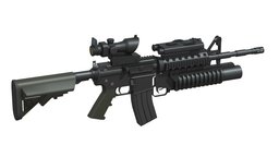 M4A1mod VI rifle, assault, future, punk, carbine, weapons