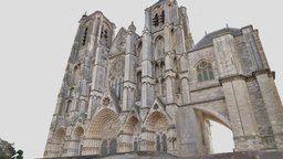 Façade avant Cathédrale Saint-Étienne de Bourges cathedrale, cathedral, saint-etienne, chartres, bourges, church