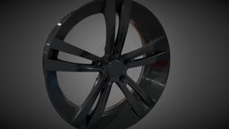 Low Poly Wheel rim, wheels, gamedev, normalmap, gameasset