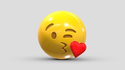 Apple Face Blowing A Kiss face, set, apple, messenger, smart, pack, collection, icon, vr, ar, smartphone, android, ios, samsung, phone, print, logo, cellphone, facebook, emoticon, emotion, emoji, chatting, animoji, asset, game, 3d, low, poly, mobile, funny, emojis, memoji