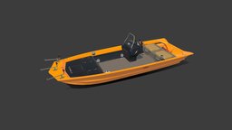 Carp Fishing Boat game-ready, game-asset, watercraft, fishing-boat, ship, boat