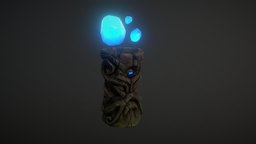 Idol Crystal Unity ancient, dungeon, mystic, crystals, statue, pilar, idol, low-poly, game, pbr, low, fantasy, environment
