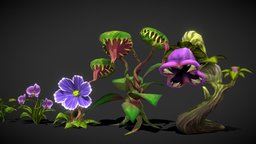 Stylized Monster Plants plant, forest, flower, orchid, garden, monsters, creatures, flowers, pack, greenhouse, jungle, character-model, flytrap, venusflytrap, handpainted, low-poly, lowpoly, creature, stylized, monster, fantasy, magic, plants-nature, sundew, plant-monster, orchid-plant, toxic-flower, noai