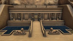 Temple of Abu Hatshepsut project, bird, egypt, pyramid, desert, xnormal, british, 3dcoat, retopo, raven, falcon, lion, statue, museum, water, the, osiris, gods, amenhotep, darkminaz, abu, hatshepsut, chremixchallenge, reup, obilisk, substancepainter, substance, painter, maya, 3d, scan, design, building, temple