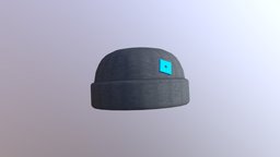 Roblox Beanie (Dark Grey) hat, winter, cold, roblox, blender-3d, beanie, low-poly, blender, dark, dark-grey