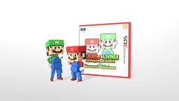 Mario[003] and Luigi[004] Voxel Nendoroid fanart, nendoroid_style, commission, 3dmodel, 3dmodeling