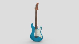 Electric Guitar Realtime guitar, ready, realistic, game, pbr, low, poly, electric