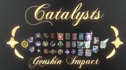 Genshin Impact Catalysts class, orbs, orb, mage, impact, tome, catalyst, book, tomb, genshin