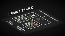 URBAN City Pack games, urban, pack, strategy, sketchup, 3d-coat, low-poly, blender, city