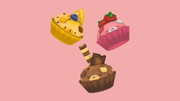 Pupcakes 🧁 cute, 3dart, 3dblender, cupcakes, puppies, 3d, blender, 3dcute, pupcakes