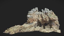 Big Coastal Cliff Formation Scan B coast, epic, big, sharp, ocean, cliff, boulder, atlantic, realistic, scanned, models, nature, large, peak, various, photogrammetry, 3d, model, scan