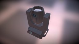 Moving Head Beam (low Poly) stage, canon, show, render, robot, light