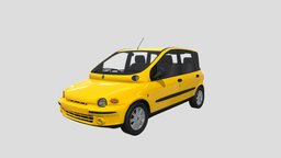 Fiat Multipla 1998 3D Model fiat, realistic, 1998, oldcar, cars-vehicles, fiat500, fiat-500, pbr-materials, fiat2000, 3d, blender, car, rigged, fiatmultipla