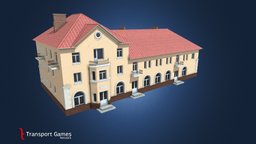 House with shops prj 1-228-10/3AL Stucco walls buildings, lowpolly, game_asset, ussr, typical, gameassets, ukraine, cities, citiesskylines, ussr-architecture, stalin-era, typical-project, 1-228, 1-228-10, architecture, low-poly, gameasset, cities-skylines