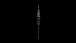 Fantasy Spear-01 spear, drill, low-poly-model, low-poly-blender, handpainted, low-poly, cartoon, fantasy