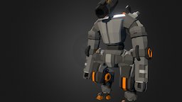 low poly mech wip pt. 2 mech, tech, fidgetspinners, lowpoly, poly, robot